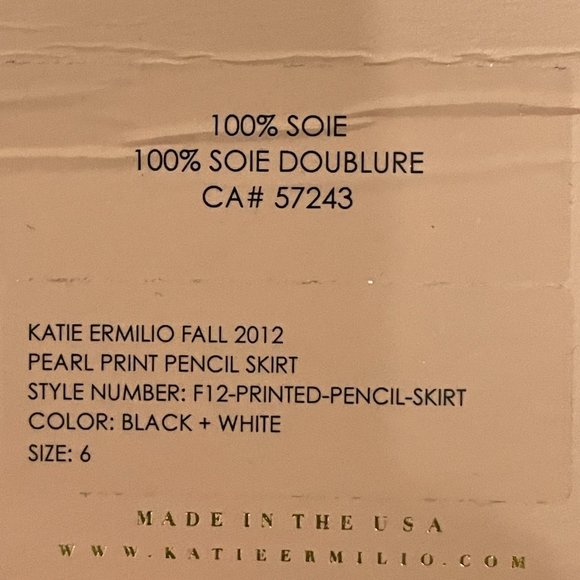 Katie Ermilio Silk Pearl Pencil Skirt - Picture 11 of 11